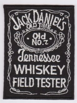 Jack Daniels Whiskey Field Tester Applikation zum Aufbügeln