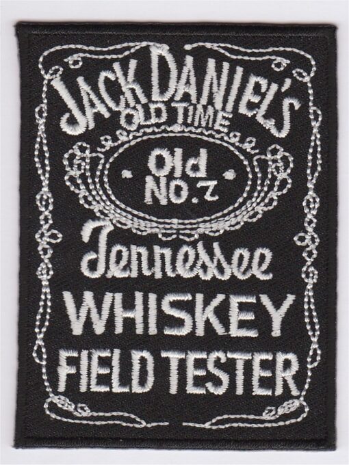 Jack Daniels Whiskey Field Tester Applikation zum Aufbügeln