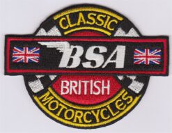 BSA Classic British Motorcycles Stoffaufnäher zum Aufbügeln