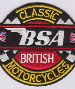 BSA Classic British Motorcycles Stoffaufnäher zum Aufbügeln