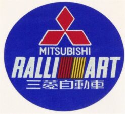 Metallic-Aufkleber „Mitsubishi Ralliart“.