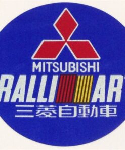 Metallic-Aufkleber „Mitsubishi Ralliart“.