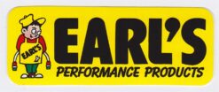 Aufkleber „Earl's Performance-Produkte“.