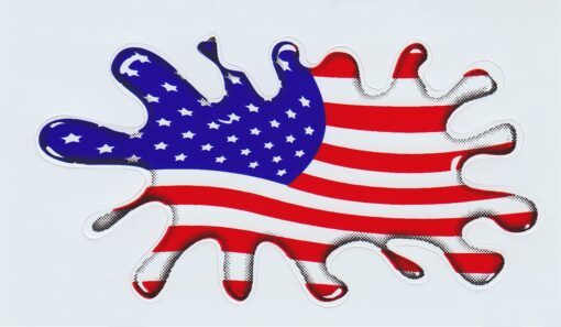 Autocollant éclaboussures de peinture USA (drapeau américain)