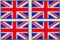 Aufkleberbogen „Union Jack“ (englische Flagge).