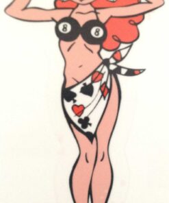 Lady Luck 8 Ball Pin Up sticker