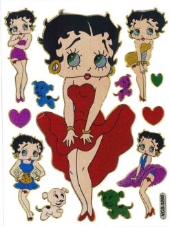 Betty Boop metallic stickervel
