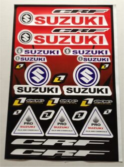 Feuille d'autocollants Suzuki One Industries A3