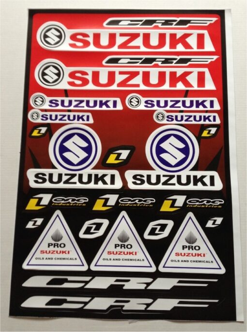 Suzuki One Industries A3-Aufkleberblatt