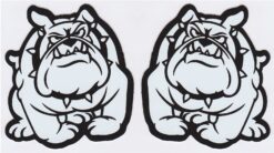 Bulldog sticker set