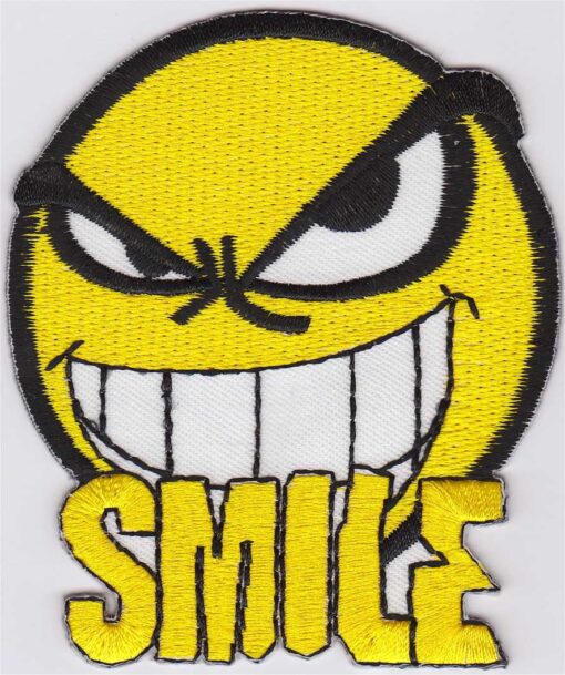 Smile stoffen opstrijk patch