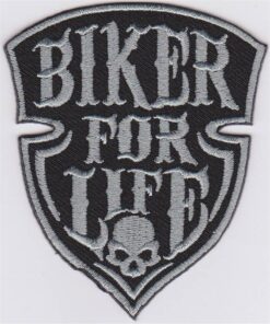 Biker For Life Applique Fer Sur Patch