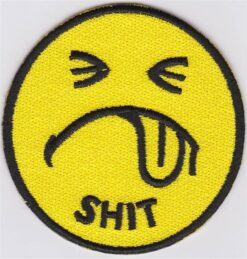 Shit Smiley stoffen opstrijk patch