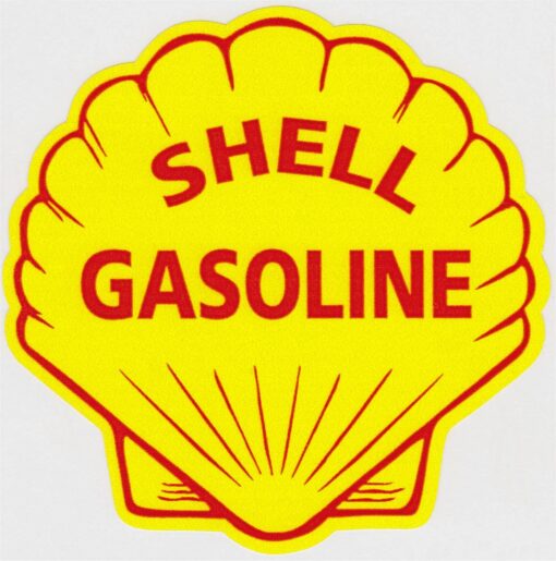 Shell-Benzinaufkleber
