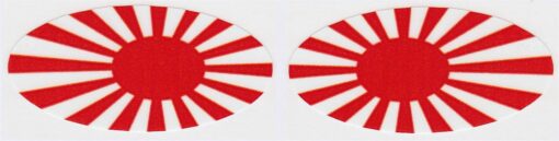 Japanse Kamikaze vlag sticker set