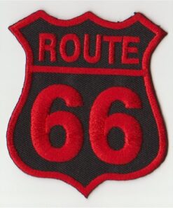 Route 66 Applikation zum Aufbügeln