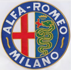 Aufnäher aus Stoff von Alfa Romeo Milano zum Aufbügeln