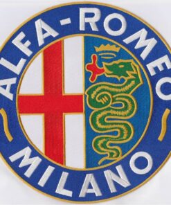 Aufnäher aus Stoff von Alfa Romeo Milano zum Aufbügeln