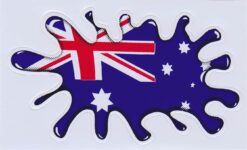 Farbspritzer-Aufkleber mit australischer Flagge