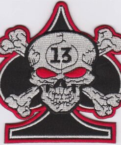 Ace 13 Crâne Applique Fer Sur Patch