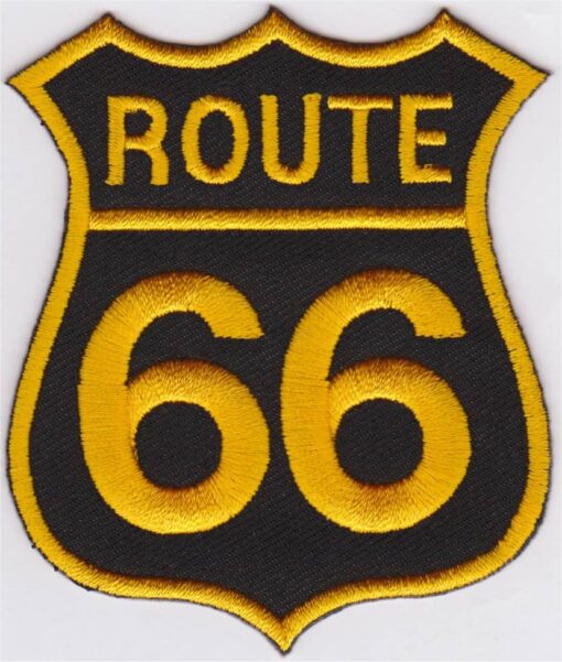 Route 66 Applikation zum Aufbügeln