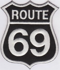 Route 69 Applikation zum Aufbügeln
