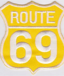 Route 69 Applikation zum Aufbügeln