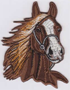 Paard stoffen opstrijk patch