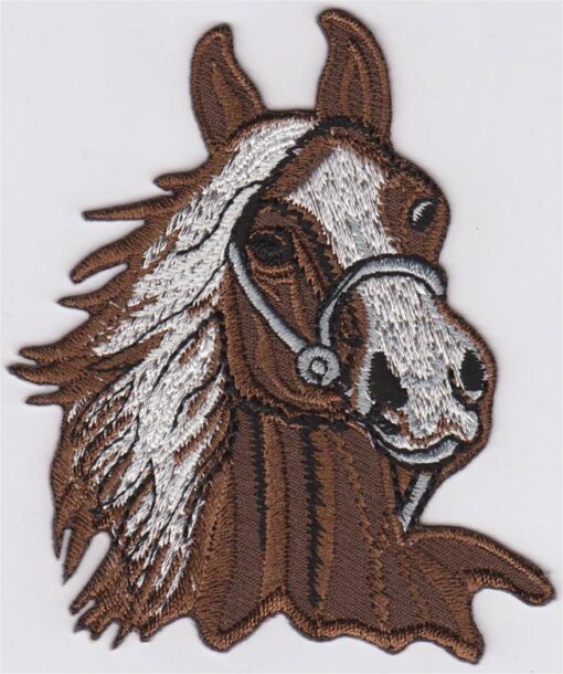 Paard stoffen opstrijk patch