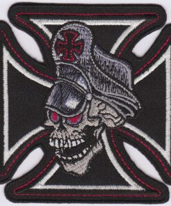 Patch thermocollant croix celtique avec tête de mort