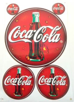 Feuille d'autocollants Coca Cola
