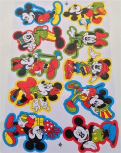Feuille d'autocollants Mickey Minnie Mouse