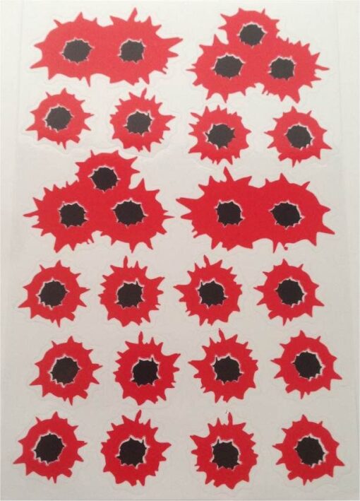 Kogelgaten, bulletholes stickervel
