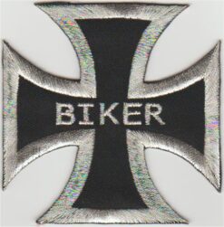 Aufnäher zum Aufbügeln mit keltischem Biker-Kreuz