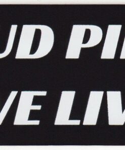 Aufkleber „Loud Pipes Save Lives“.