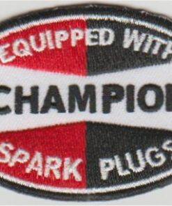 Champion Spark & Plugs Stoffaufnäher zum Aufbügeln