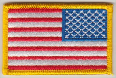 Écusson thermocollant avec drapeau américain inversé