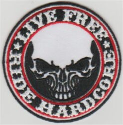 Live Free Ride Hardcore Applique fer sur Patch