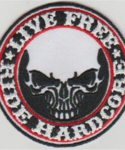 Live Free Ride Hardcore stoffen opstrijk patch