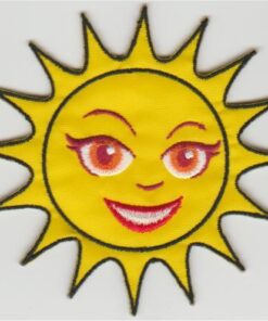 Sourire soleil applique fer sur patch