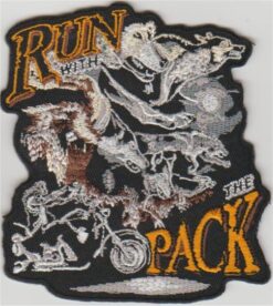 Run with the Pack stoffen opstrijk patch