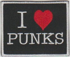 I Love Punk stoffen opstrijk patch