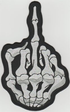 Middelvinger stoffen opstrijk patch