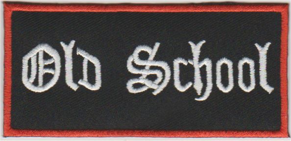 Old School Applikation zum Aufbügeln