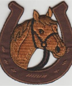 Paard stoffen opstrijk patch