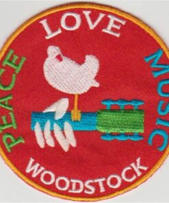 Woodstock Peace Love Music Applikation zum Aufbügeln