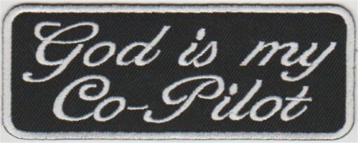 God is my Co-Pilot stoffen opstrijk patch