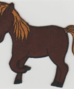 Paard stoffen opstrijk patch