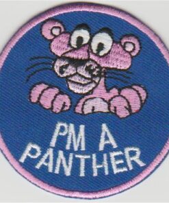 Pink Panther stoffen opstrijk patch