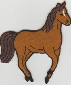 Paard stoffen opstrijk patch